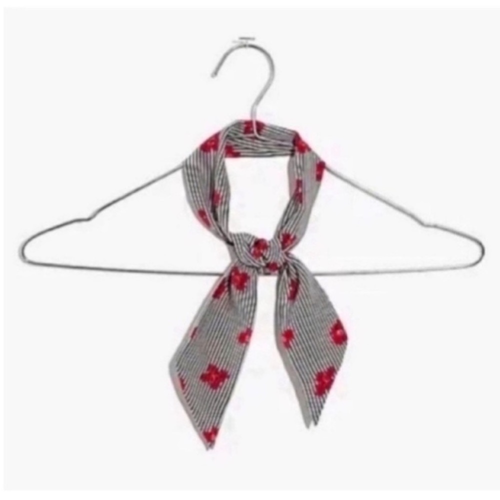 NWT MADEWELL SILK SKINNY BANDANNA IN CANDIED ORCHIDS PRINT